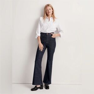 Madewell The Perfect Vintage Flare Jean in Wrenford Wash 28 Dark Wash Indigo